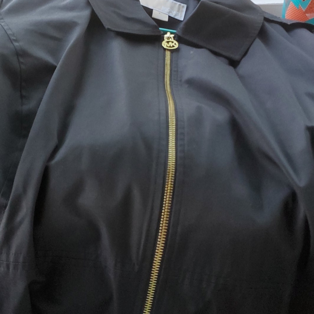MichaelBlack plus size woman 3/4 length rain coat